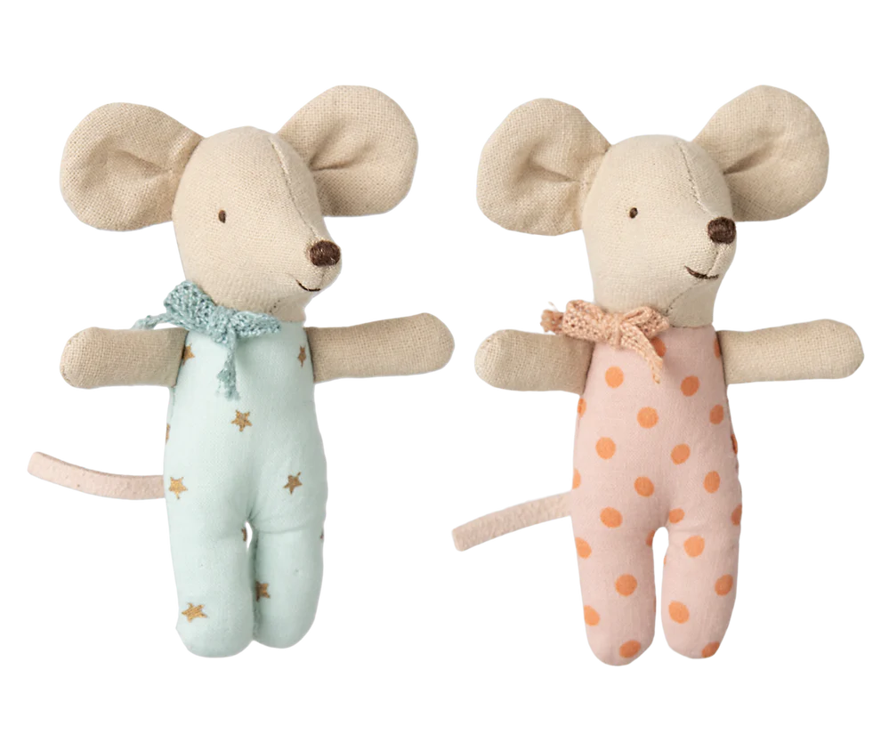 Gemelli Topi Bebe' in scatola di Fiammiferi Maileg