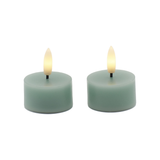 Candela 2pz. Tealight Sille Ø4,5 x H2,2 cm Verde - Sirius