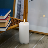 Candela Sirius Sille Ricaricabili Ø7,5xH15cm - Bianco