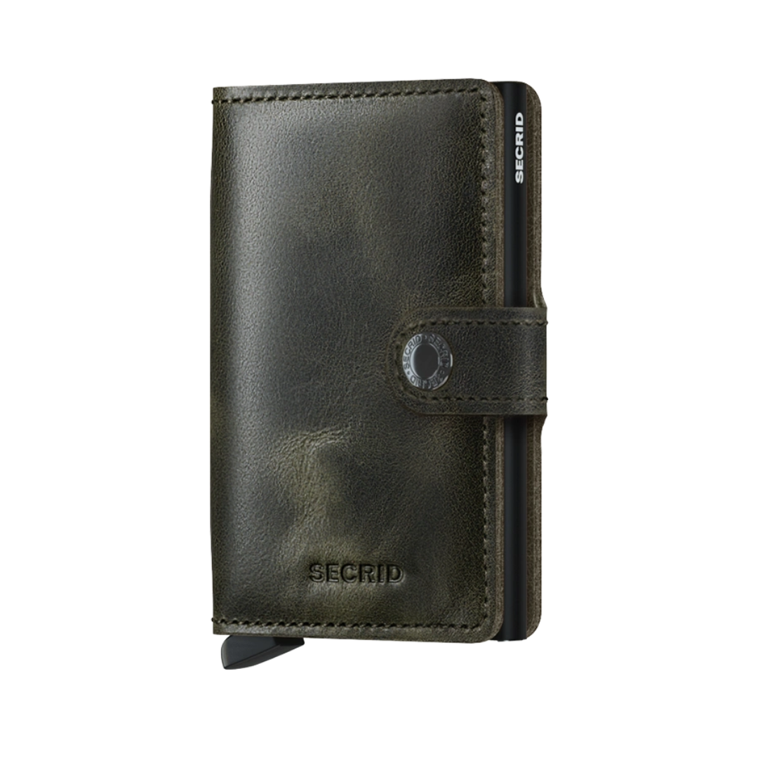 Miniwallet Secrid Vintage Olive Black