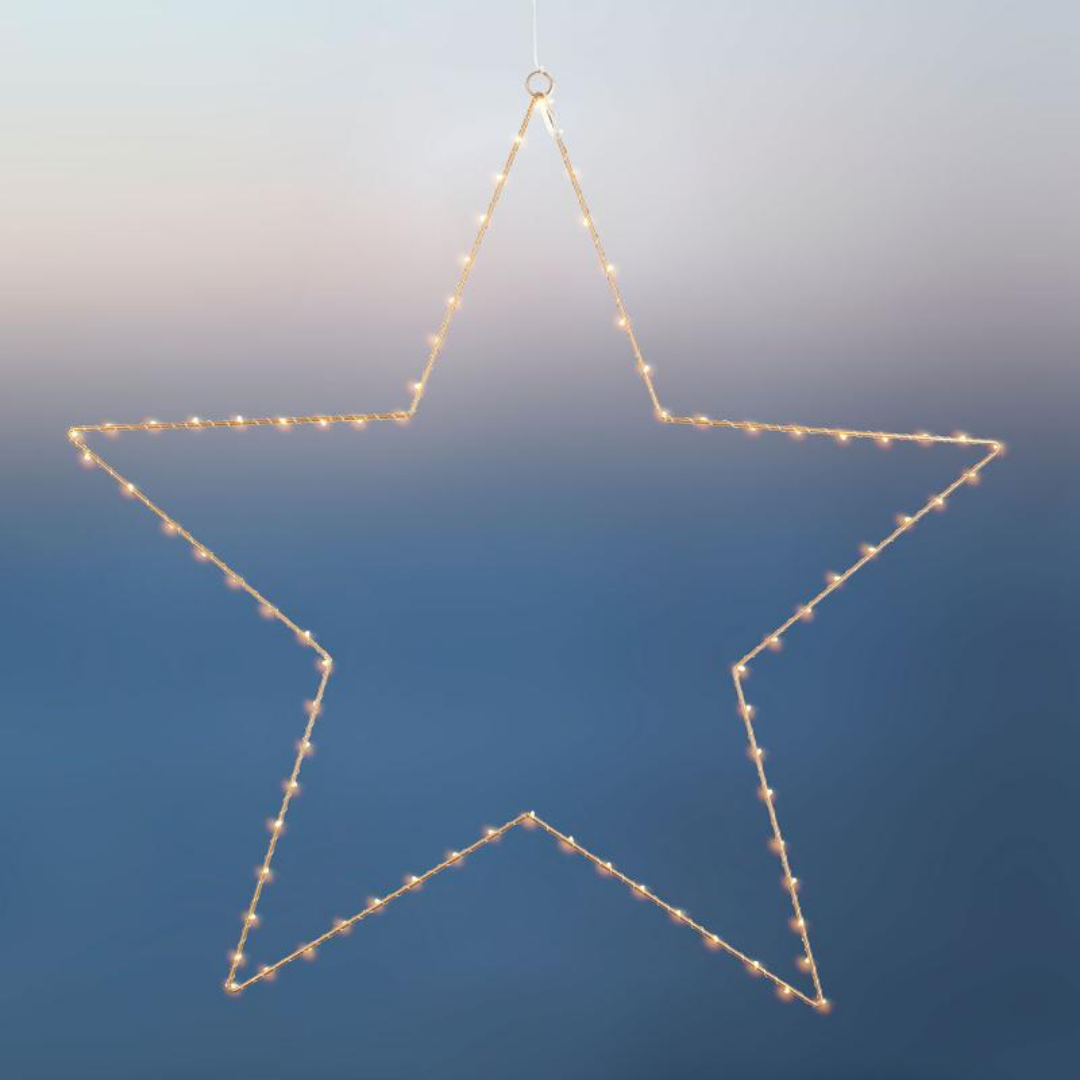 Stella apprendibile Liva Star 70 cm, 80 LED, Oro . Sirius
