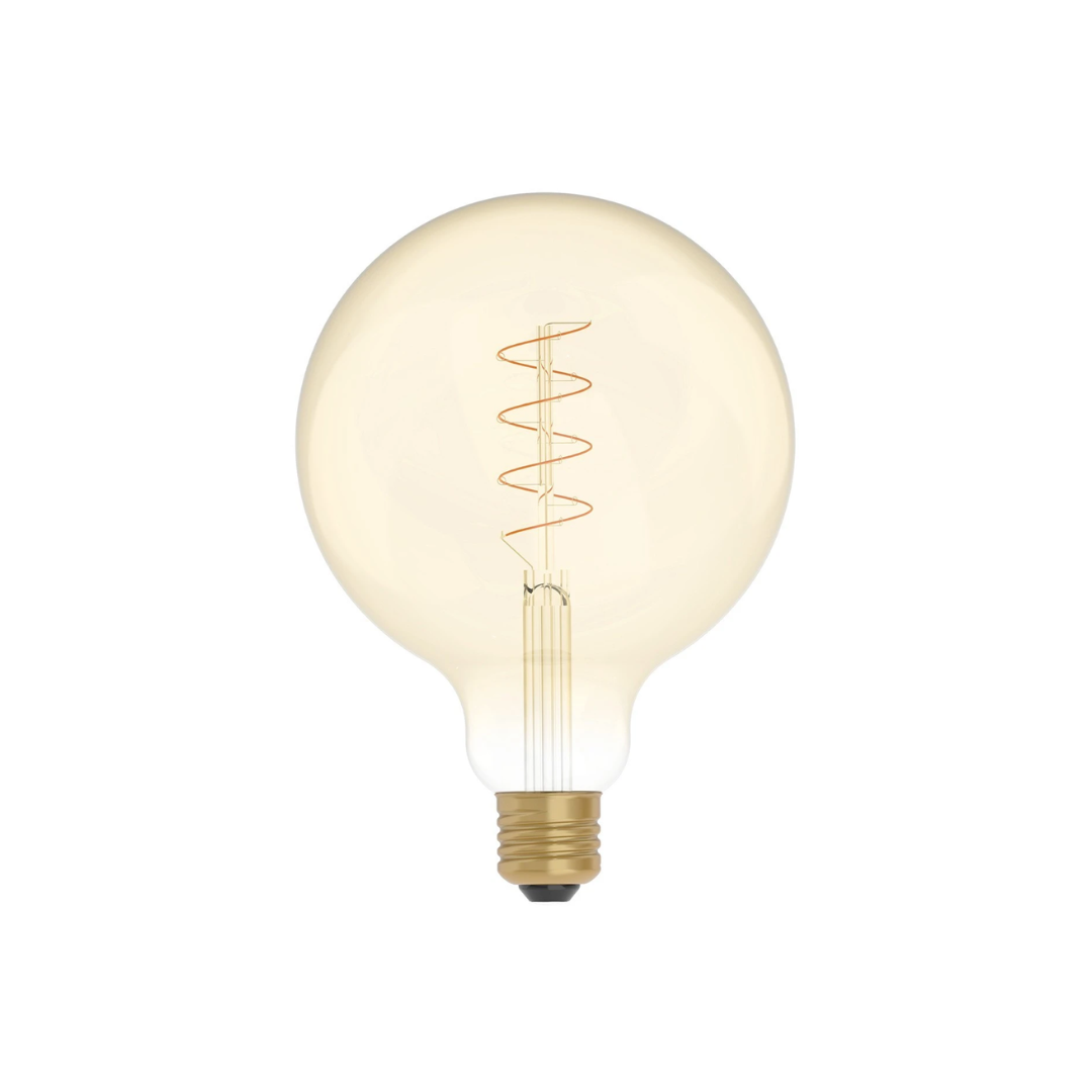 Lampadina LED Dorata Carbon Line filamento a spirale Globo G125 4W 250Lm E27 1800K Dimmerabile - C07