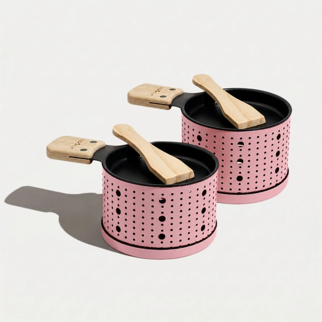 Raclette al lume di candela per 2 rosa - Cookut