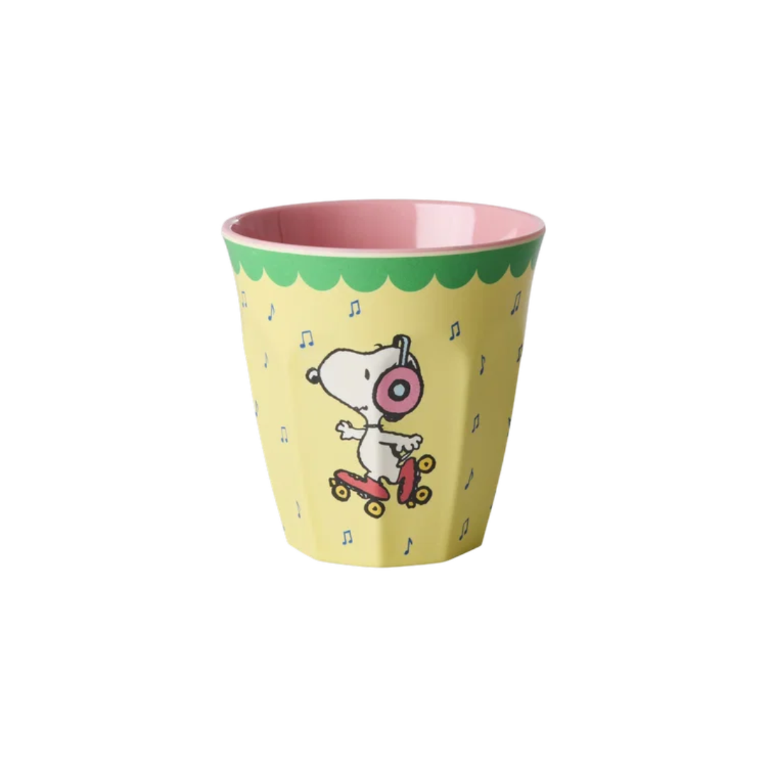 Tazza Media Giallo Tenue Snoopy - Rice