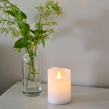 Candela Sara Sille Ricaricabili Ø7,5xH10cm - Bianco