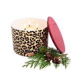 Candela in ceramica con coperchio "Leopardo" . Fisura