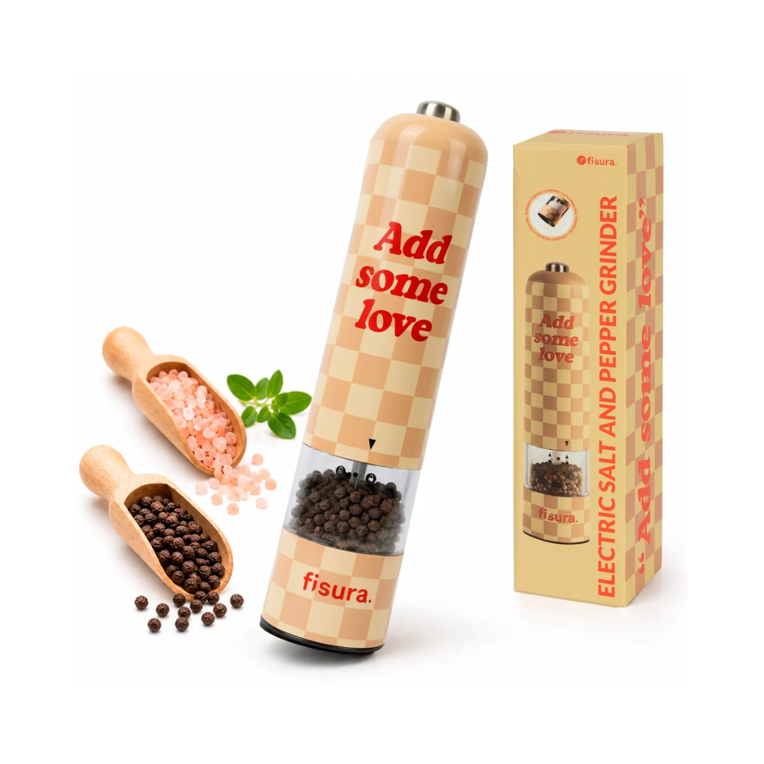Macinino elettrico per sale e pepe "Add some love" . Fisura