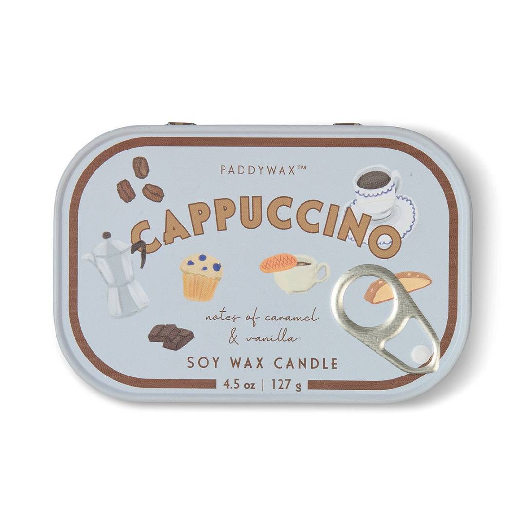 Candela di latta da bistrot da 127 g. Cappuccino . Cioccolato e Ciliegia - Paddywax