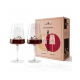 Set 2 x Bicchieri Vino TOPOGRAPHIC . Alaskan Maker