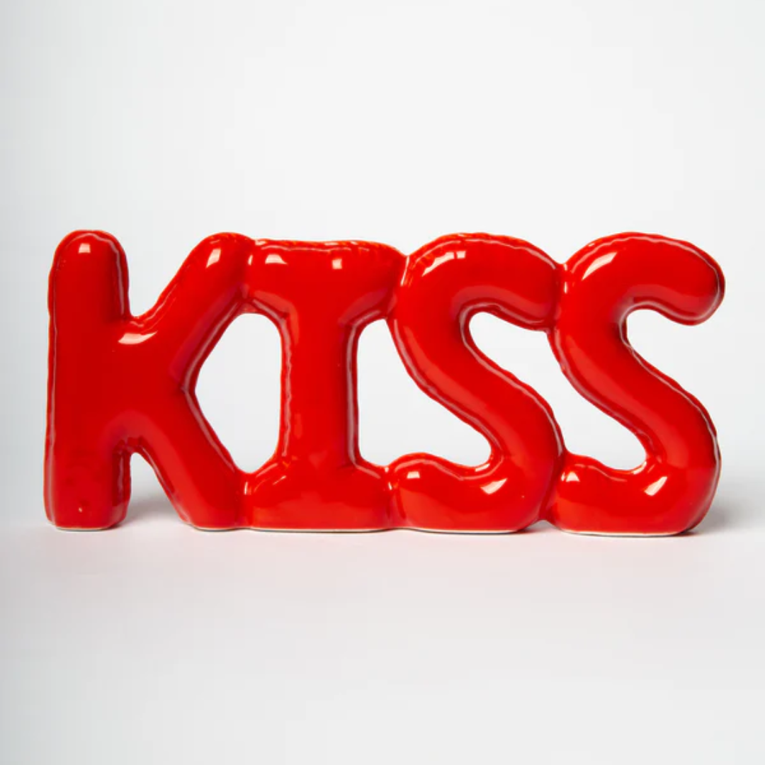 Scritta kiss Blogo Design - Rosso