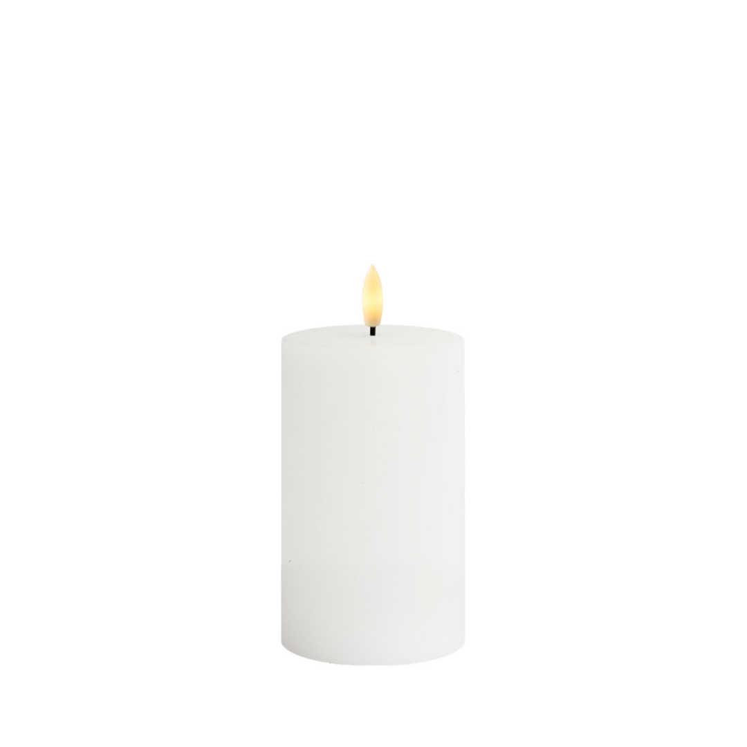 Candela Sirius Sille Ricaricabili Ø7,5xH12,5cm - Bianco