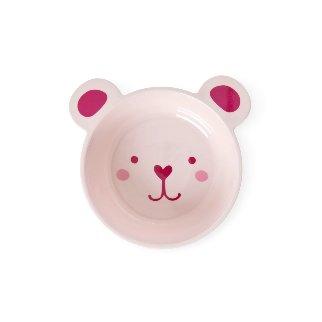 Ciotola Orso per Bambini - Rosa Tenue - Rice