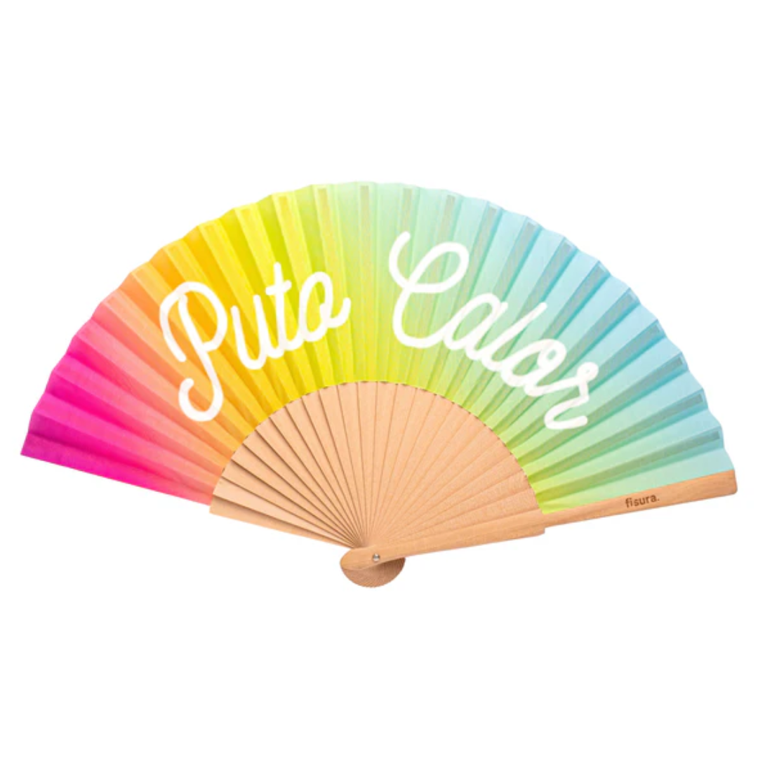 Ventaglio Fisura arobaleno "Puto Calor" (si illumina al buio)