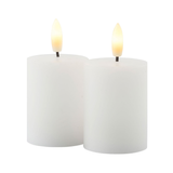 Candela 2pz. Sille Ricaricabili Ø5xH6,5 cm Bianco - Sirius