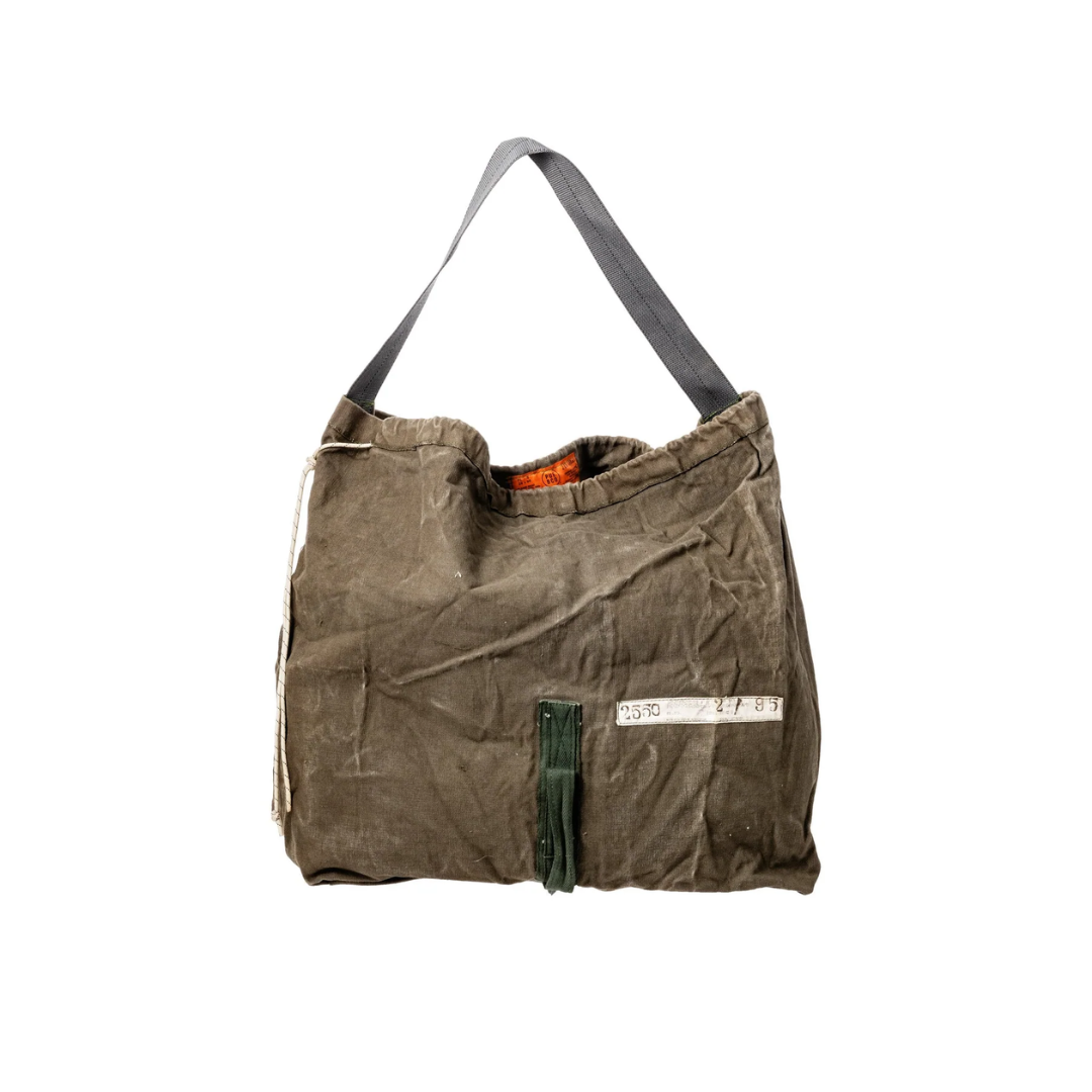 BORSA A SPALLA IN MATERIALE VINTAGE - Puebco