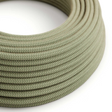Cavo tessile Verde Timo e Beige ZigZag - L'Originale Creative-Cables - RD72 rotondo 2x0,75mm / 3x0,75mm