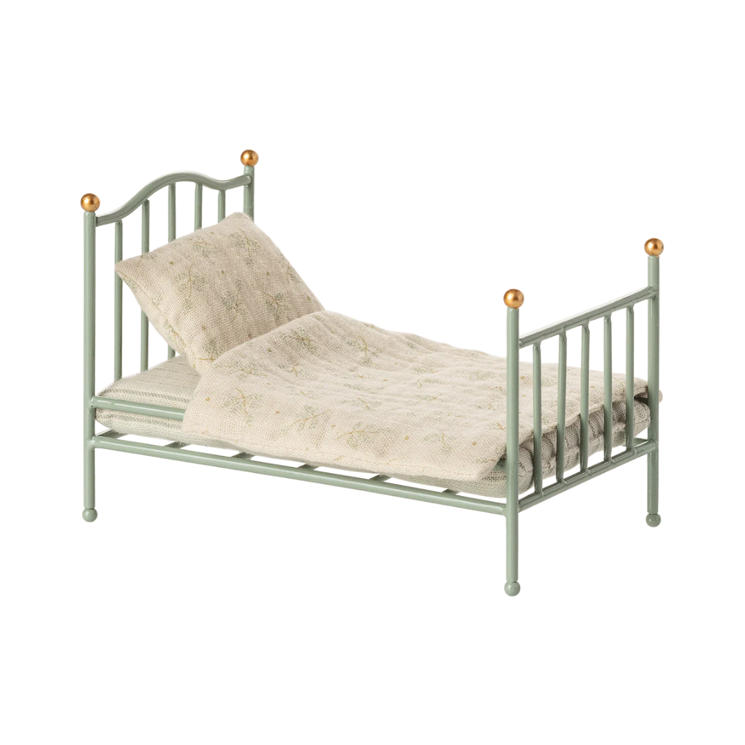 Letto singolo Vintage, topo, Menta - Maileg