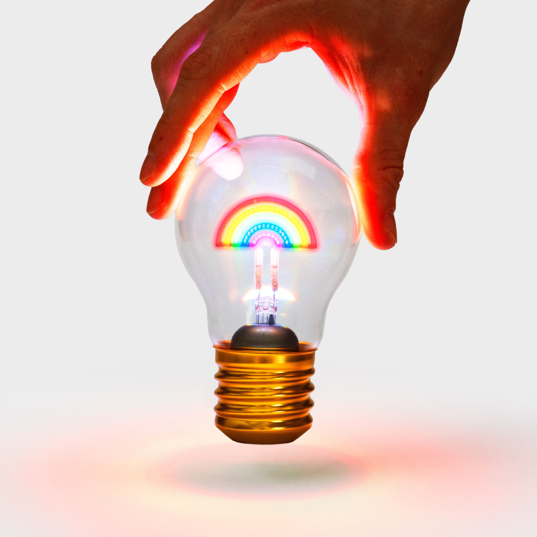 Lampadina a forma di Arcobaleno senza fili - Suck UK