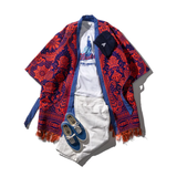 Abito Kimono Reversibile Blu in tessuto per tappeti - Puebco
