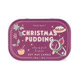 Candela di latta da bistrot da 127 g. Christmas Pudding . Frutta e Spezie - Paddywax