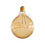 Lampadina LED Dorata per sospensione Globo G125 filamento Singolo “Love” 4,5W 250Lm E27 1800K Dimmerabile