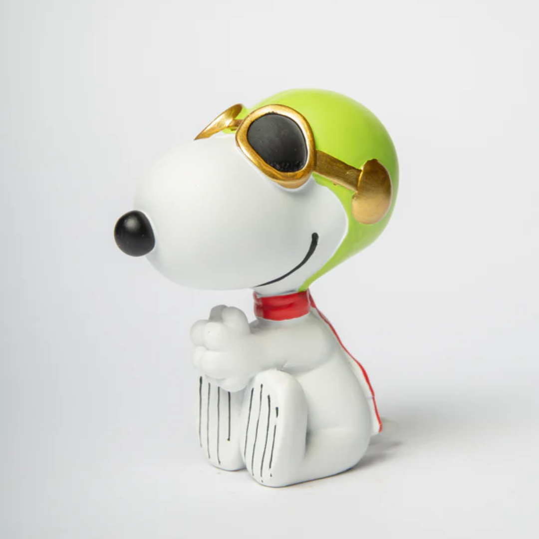Statua Peanut Aviator Blogo Design 12cm - Bianco