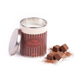 Candela in latta di metallo "Hot Chocolate" . Fisura