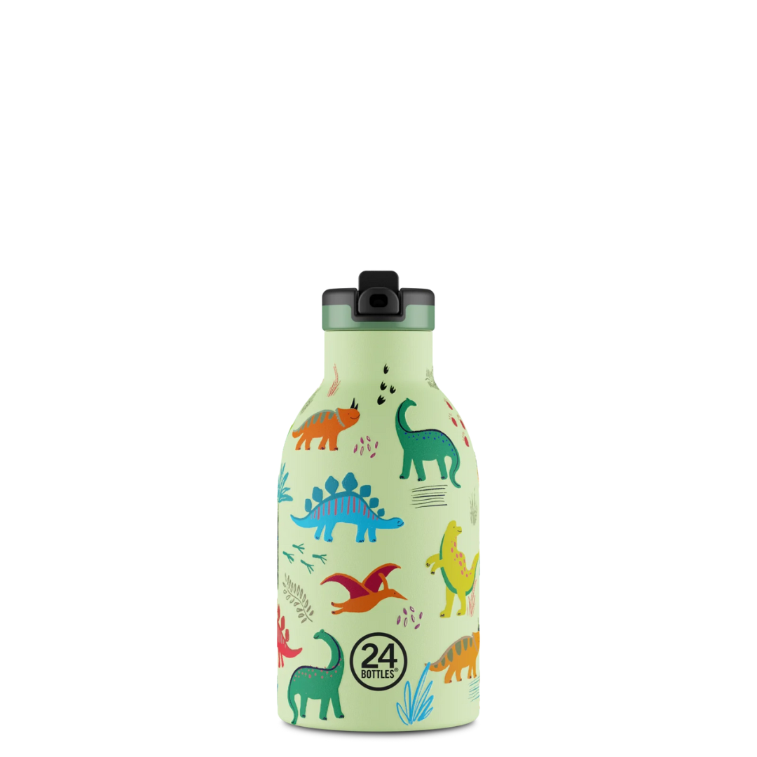 Borraccia termica 24Bottles Clima - kids Jurassic Friends 330ml cannuccia