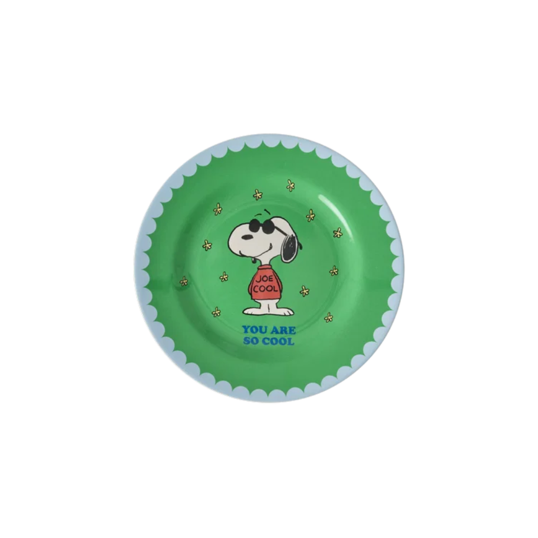 Piatto da Frutta Rotondo Verde Snoopy - Rice