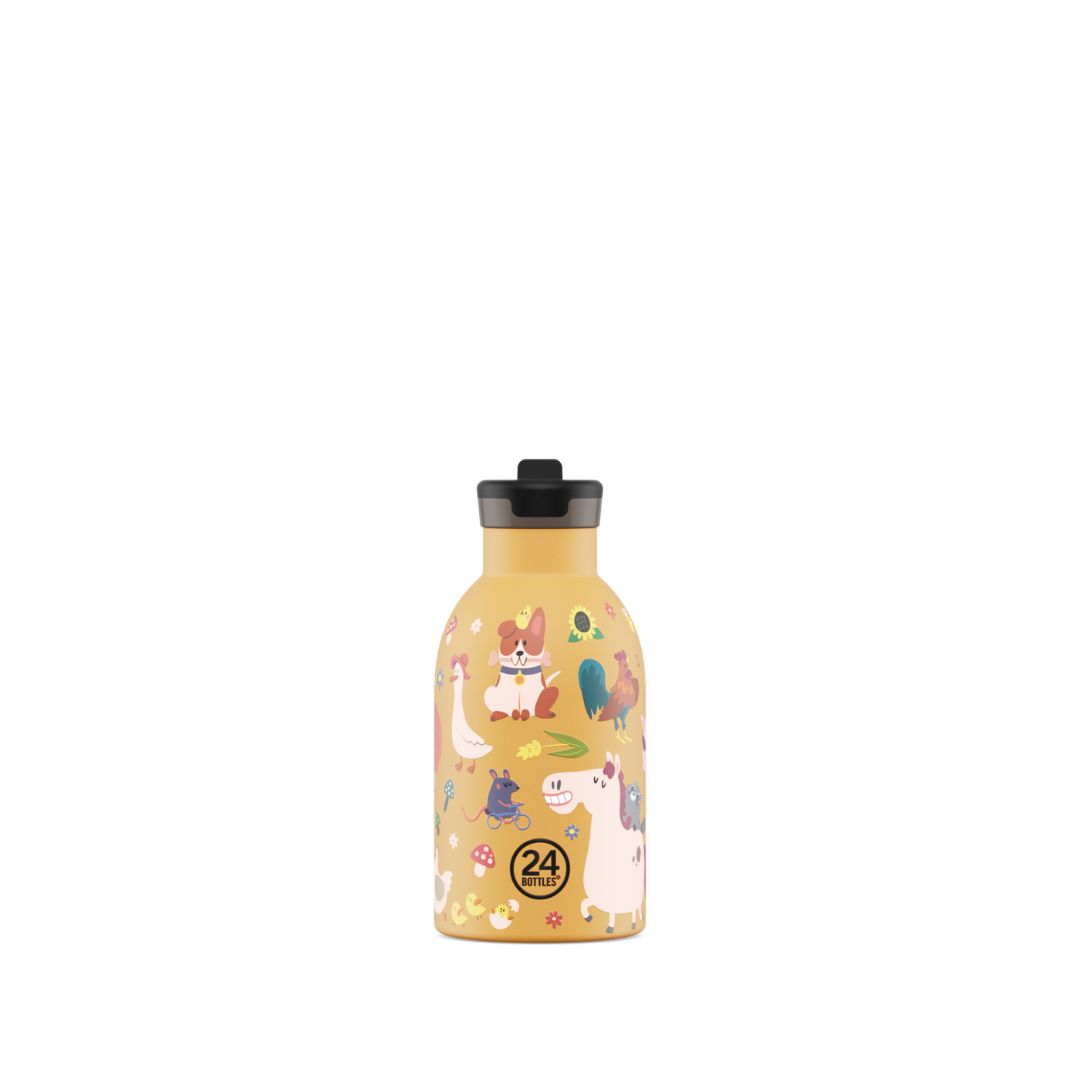 Borraccia termica 24Bottles Clima - Farm Friends 330ml cannuccia