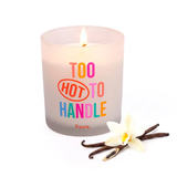 Candela in vetro "Too hot to handle" . Fisura