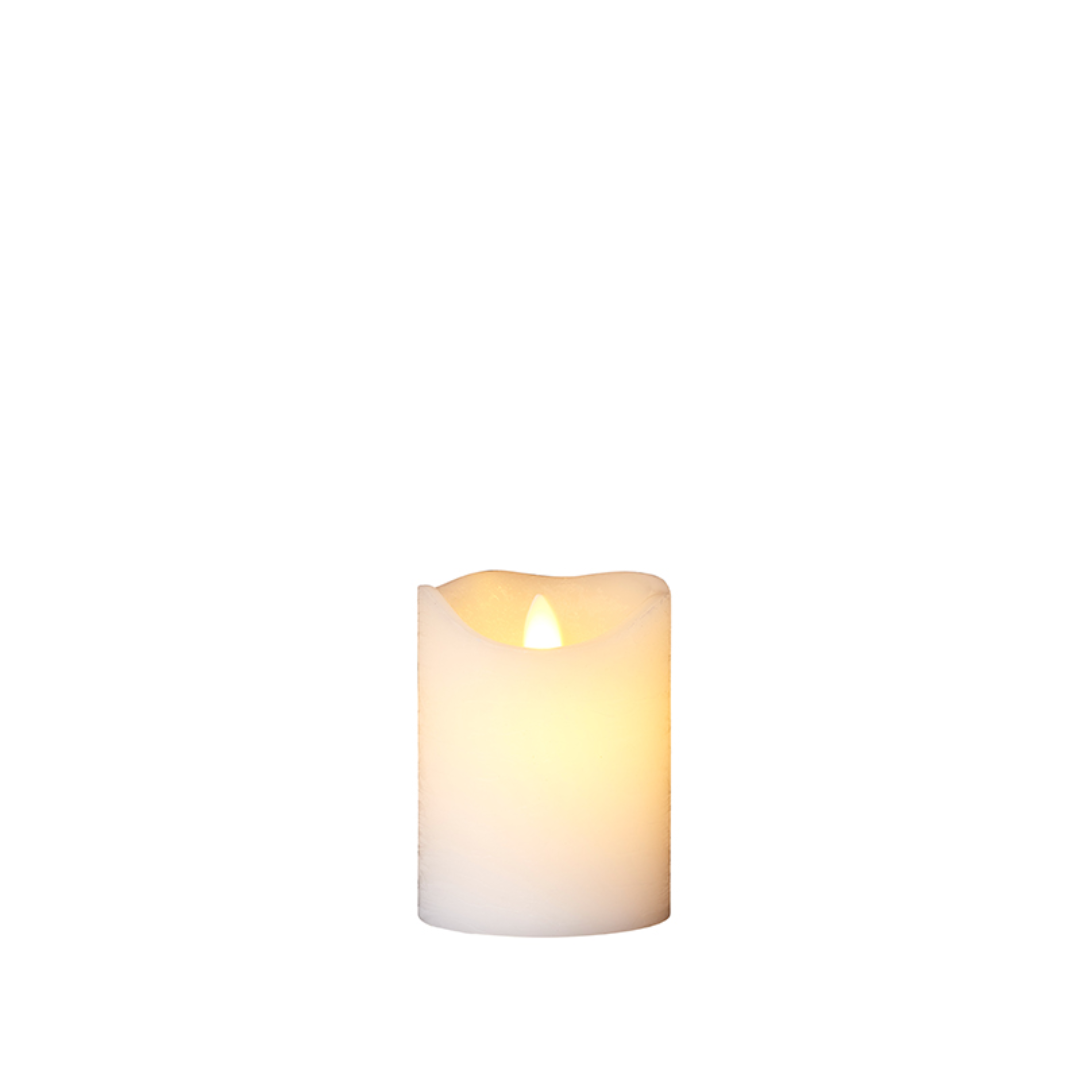 Candela Sara Sille Ricaricabili Ø7,5xH10cm - Bianco