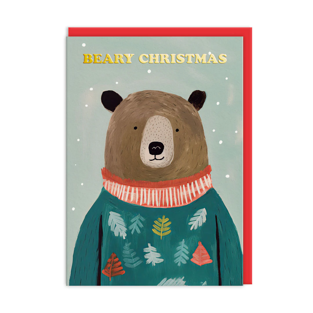 Confezione da 9 biglietti di Natale - Festive Bears - Ohh Deer