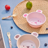 Ciotola Orso per Bambini - Rosa Tenue - Rice