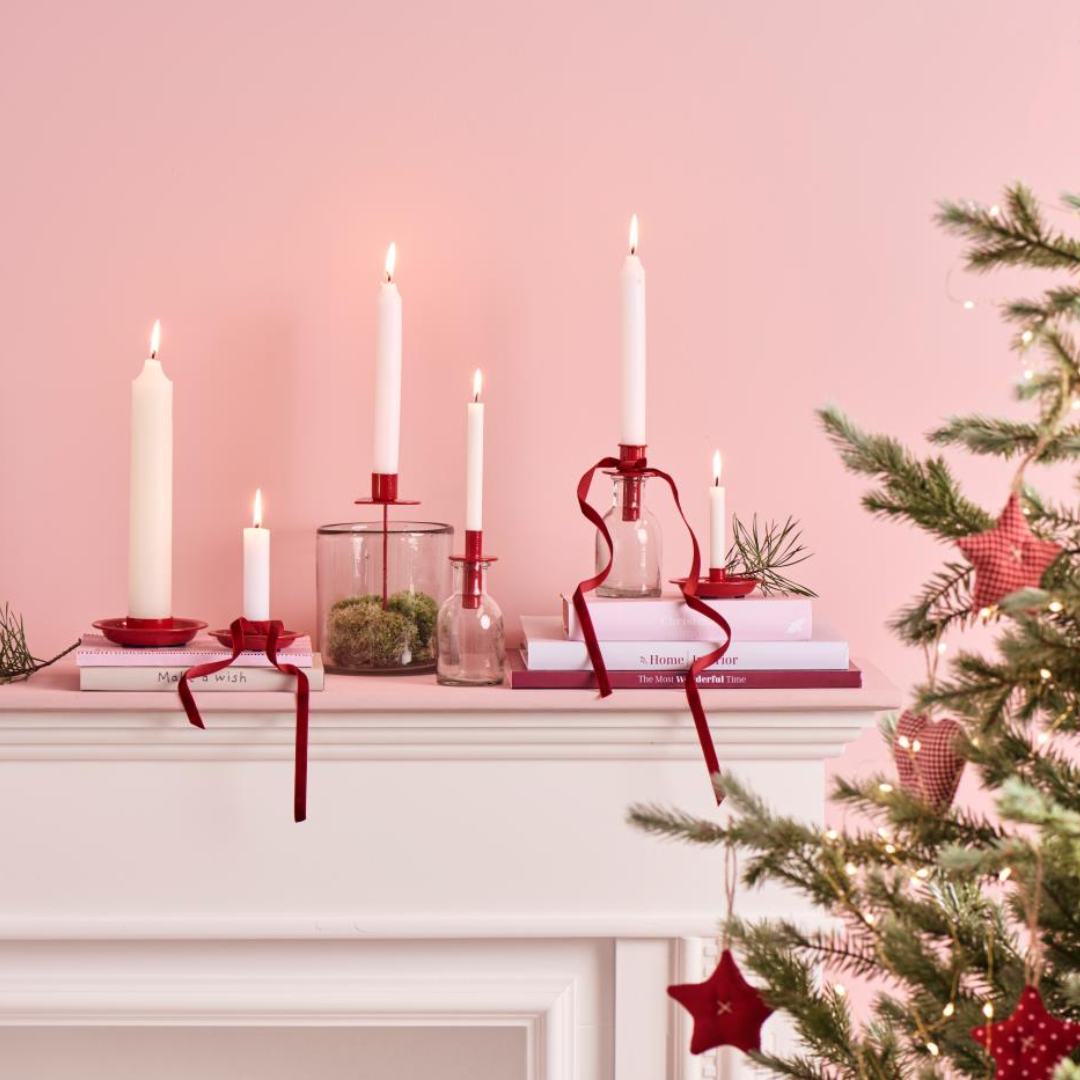 Portacandele f/2,2 cm rosso IB Laursen