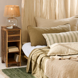 Fodera cuscino a righe verde polvere/naturale 35x80 cm IB Laursen