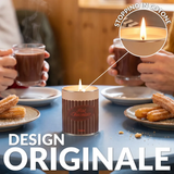 Candela in latta di metallo "Hot Chocolate" . Fisura