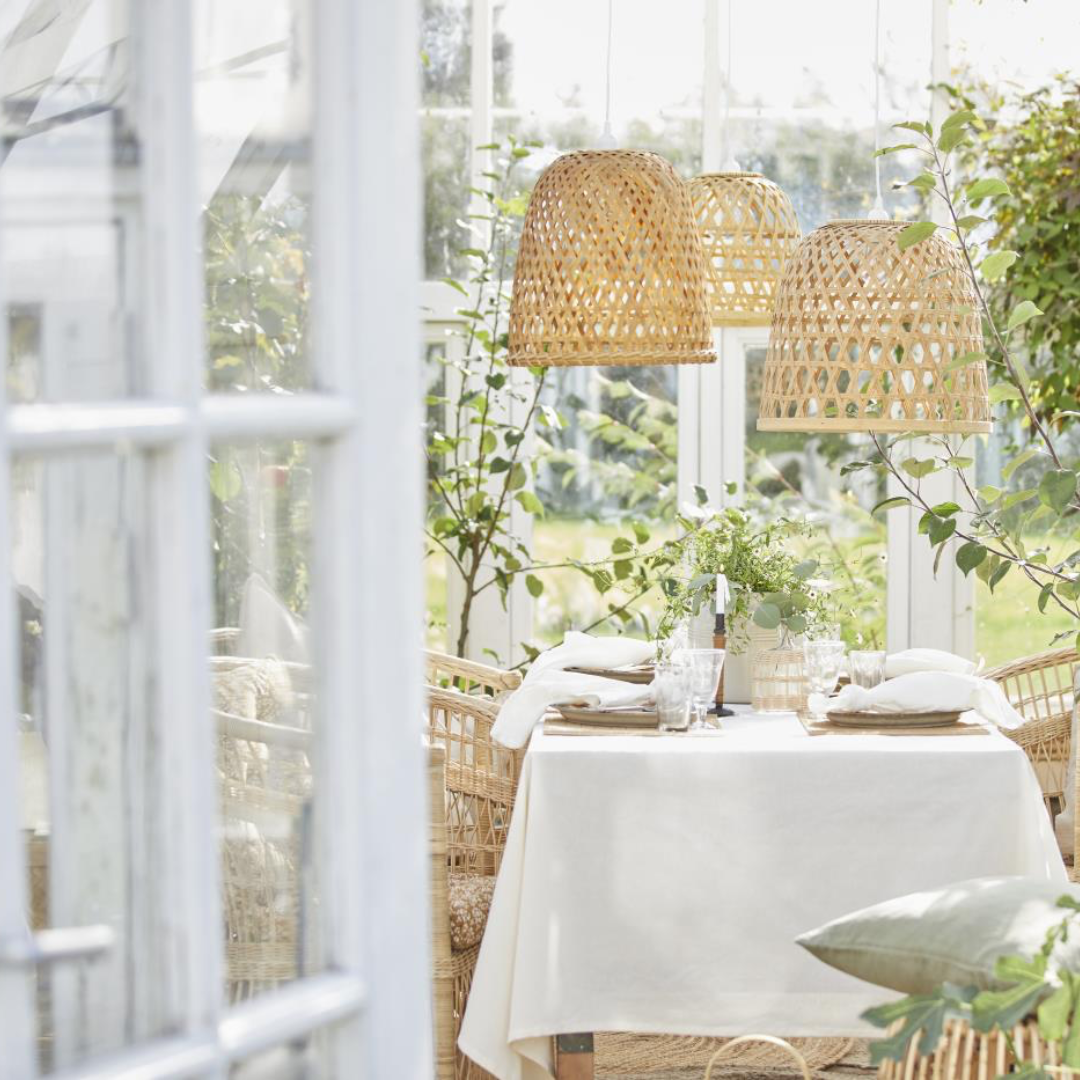 Lampada sospesa in bambù cavo 170 cm IB Laursen