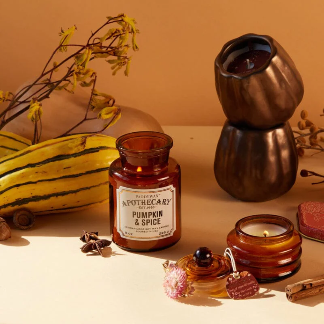 Candela in Barattolo di vetro Paddywax - Apothecary Zucca e Spezie