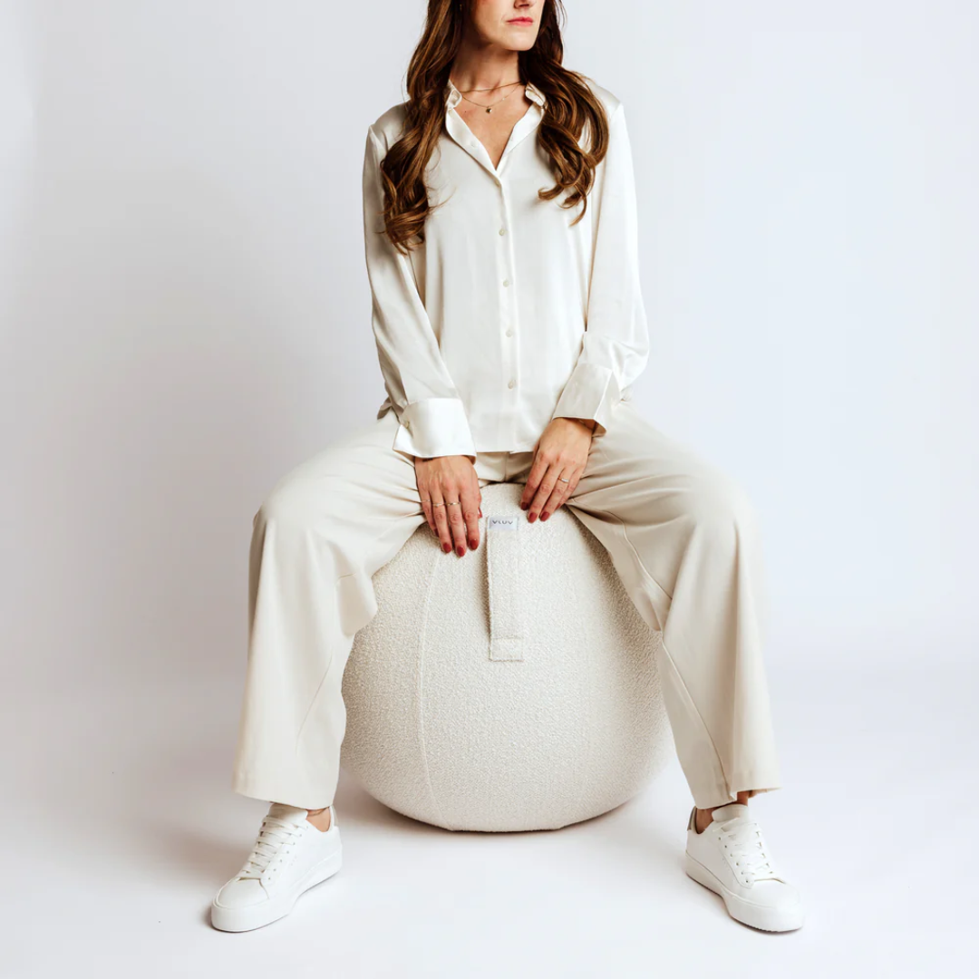 Palla da seduta VLUV DIVA Buclé 65cm. col. Bianco