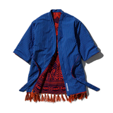 Abito Kimono Reversibile Blu in tessuto per tappeti - Puebco