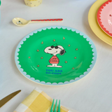 Piatto da Frutta Rotondo Verde Snoopy - Rice