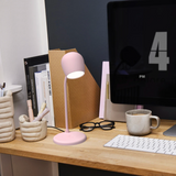 Lampada con altoparlante integrato e ricarica wireless Kreafunk Ellie - Rosa Polvere