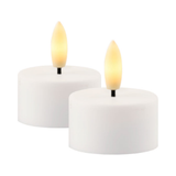 Candela 2pz. Tealight Sille Ricaricabili Ø4xH2,2 cm Bianco - Sirius