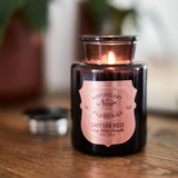 Candela in Barattolo di vetro Paddywax - Apothecary Noir - Zafferano Rosa