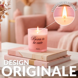 Candela in vetro "Born to be cute" . Fisura