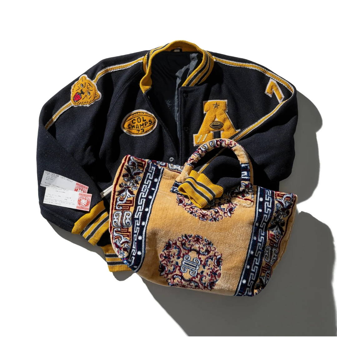 Borsa in tessuto tappeti Giallo - Puebco