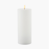 Candela Sirius Sille Ricaricabili Ø10xH25cm, Bianco