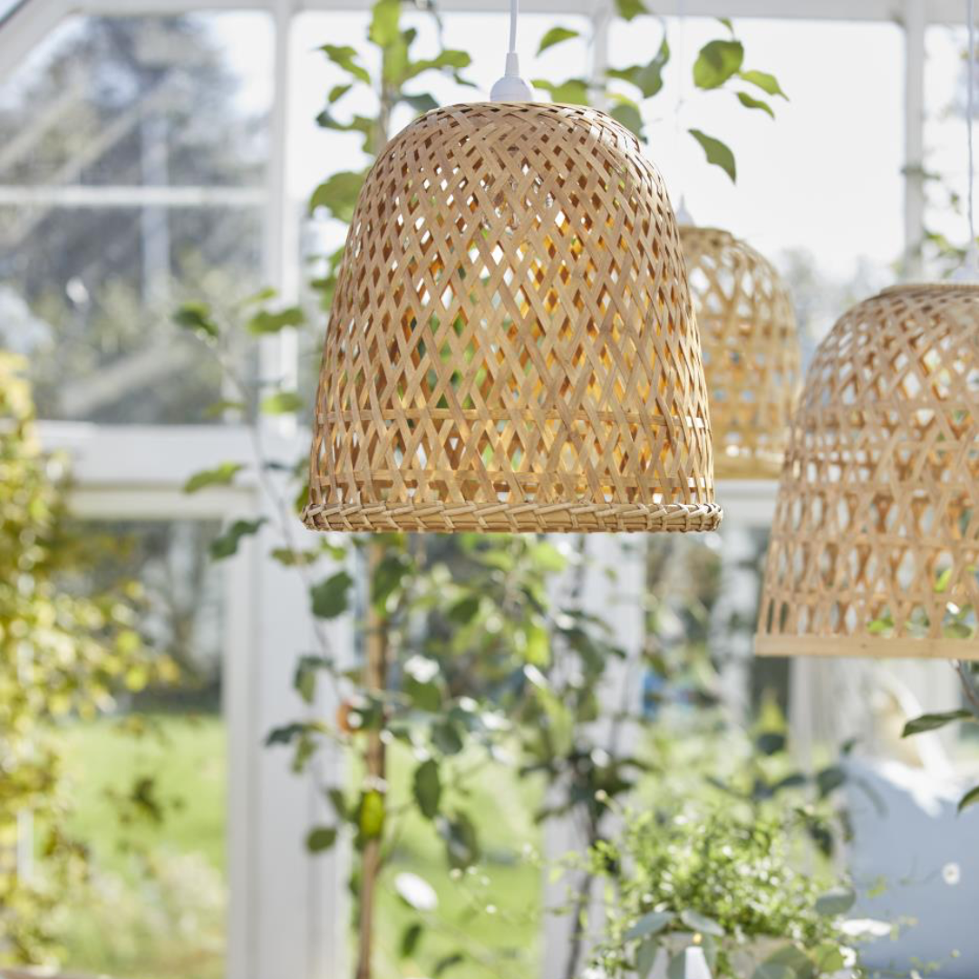 Lampada sospesa in bambù cavo 170 cm IB Laursen