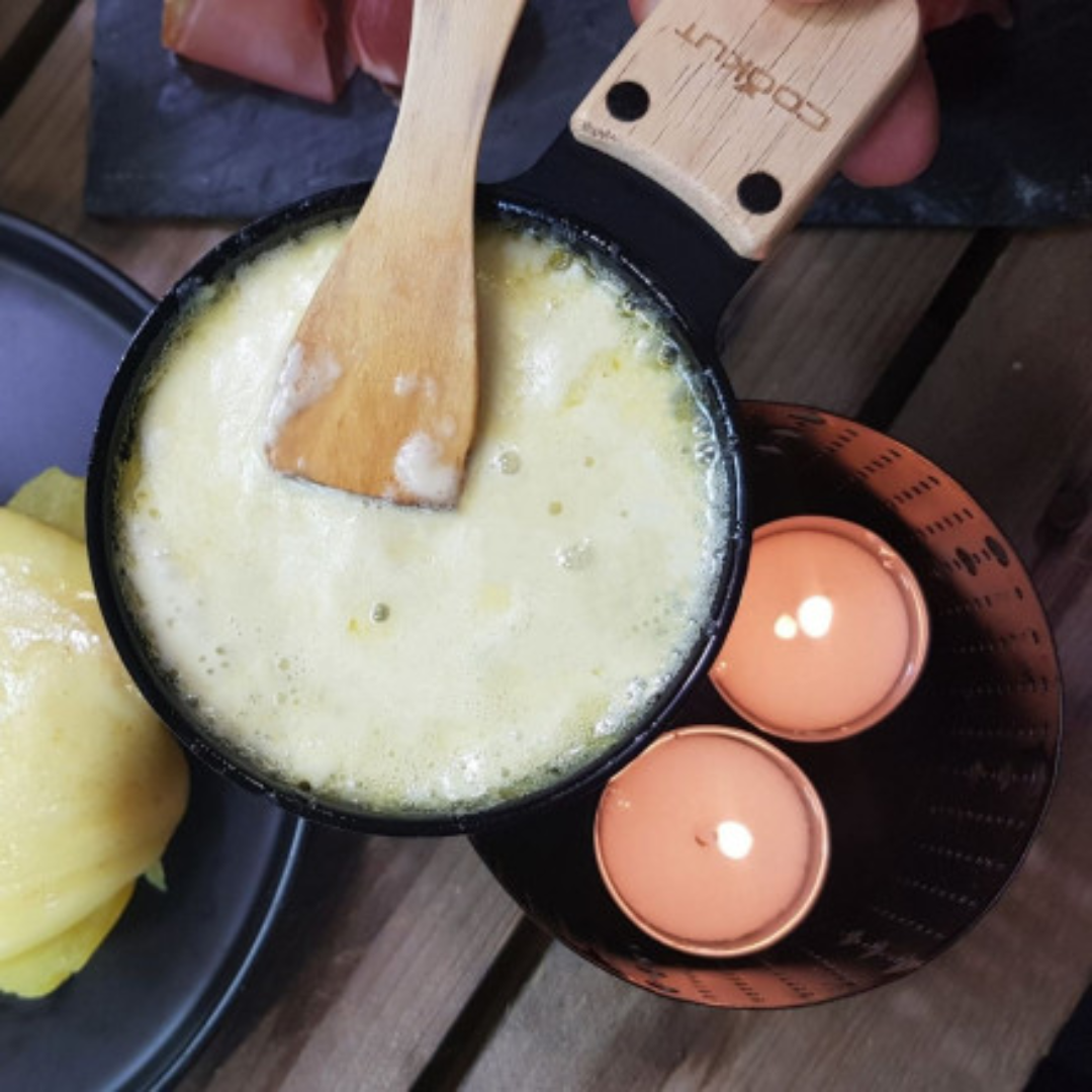 Raclette al lume di candela per 2 Cookut Col. Nero